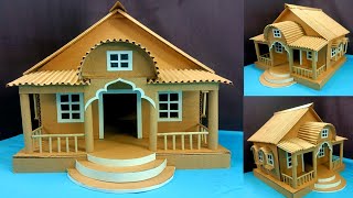 Amazing Cardboard House Crafts  Easy Hand Made Organizer House  Simple Cardboard House Design [upl. by Nord859]