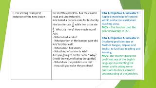 Sample Lesson Plan in Math 4 COT1 SY 2021 2022 with Annotations [upl. by Booma]