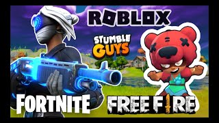 jogando jogos do Roblox e jogos aleatórios em live bloxfruits brawlstars stumbleguys freefire [upl. by Mikal998]