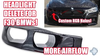 Finally The Most Aggressive Headlight Delete for F30 BMWs [upl. by Aedrahs699]