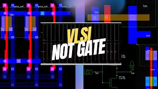 VLSI not gate layout DSCH  Microwind  Layer by layer  verilog layout  Transistor model [upl. by Ggerc]