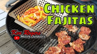 Grilled Chicken Fajitas  Chicken Fajitas on the Weber Kettle Grill [upl. by Kcor]