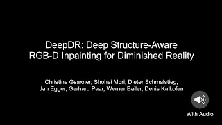 DeepDR Deep StructureAware RGBD Inpainting for Diminished Reality [upl. by Day]