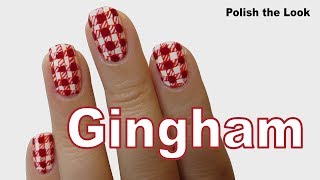 Gingham Nail Art Tutorial [upl. by Gnouh]