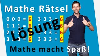 Lösung Matherätsel Alle Gleichungen sollen 6 ergeben  coole Mathetricks  Mathematik [upl. by Hawker]