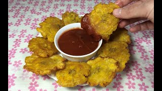 Cómo hacer TOSTONES con PLÁTANO VERDE  PATACONES 🇻🇪 súper FÁCILES ECONÓMICOS y DELICIOSOS [upl. by Henson]