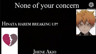 Hinata Harem breaking up  Hinata xlyric prank none of your concern by Jhene Akio [upl. by Grata]