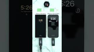 iPhone 16 pro max ⚡ vs Galaxy S24 Ultra Charging tests24ultra iphone16pro [upl. by Elbag]