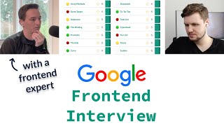 Google Frontend Interview With A Frontend Expert [upl. by Fernande861]