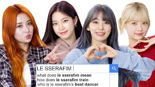 LE SSERAFIM Answer the Webs Most Searched Questions  WIRED [upl. by Darrick860]