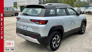 New Maruti Suzuki Brezza 2024 🔥 Brezza Zxi Plus DualTone  Top Model  Detailed Walkaround Review [upl. by Estrellita]