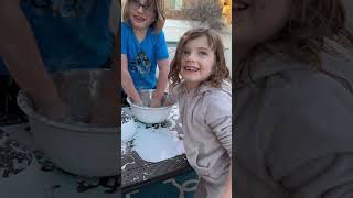 Oobleck corn starch putty  how to make a mess you can wash clean [upl. by Nigem]