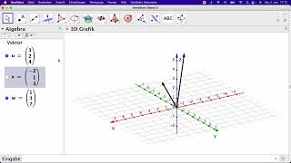 GeoGebra Tutorial  Analytische Geometrie  Vektorrechnung [upl. by Aldas]