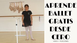 CLASES DE BAILE GRATIS para principiantes adultos 1 INTRODUCCION  BALLET CLASICO [upl. by Garbers119]