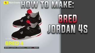 Bred Jordan 4s Shoe Creation in NBA 2K25 [upl. by Aserehs]