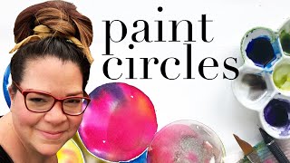 Watercolor Circles Painting Exercise [upl. by Eelarol]