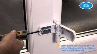 How to Adjust a hinge for a Dropped PVC Door [upl. by Gilbertson]