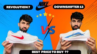 Nike Revolution 7 Vs Nike Downshifter 13 Comparison  Which one to Buy [upl. by Einalam]