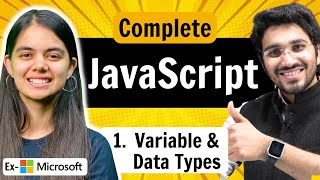 JavaScript Full Course ❤️  Variables amp Data Types  Lecture 1 [upl. by Nath]