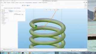 Combining helical sweeps and sweeps along curves to create spring geometry  EAC Tip of the Week [upl. by Moulden477]