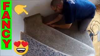 HOW TO CARPET ODD SHAPED STAIRS [upl. by Aokek]