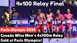 Historic Victory Canada’s 4x100m Relay Team Strikes Gold in Paris [upl. by Ettenauq588]