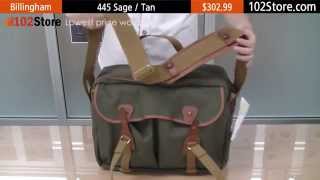 Billingham 445 Camera Shoulder Bag Sage FibreNyte Tan Leather Review [upl. by Suidualc]