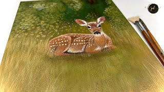 Deer Painting  Acrylic Painting  Step by Step [upl. by Malcolm]