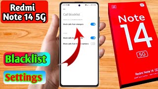 how to delete blacklist number in redmi note 14 5g  redmi note 14 5g blacklist setting [upl. by Eissel629]