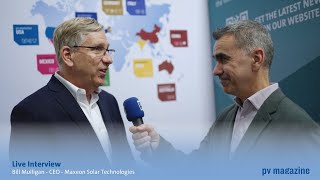 Intersolar2024  Interview with Bill Mulligan CEO for Maxeon Solar Technologies [upl. by Jotham694]