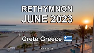 RETHYMNON CRETE JUNE 2023 4K [upl. by Alyt]