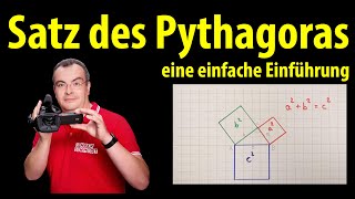 Satz des Pythagoras  eine einfache Einführung  Lehrerschmidt [upl. by Aineg]