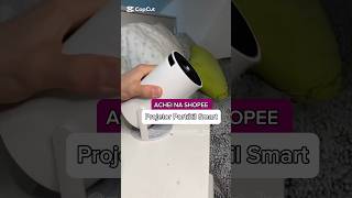 PROJETOR PORTÁTIL SMART 4K acheinashopee projetor achadinhos [upl. by Ehcsrop]