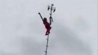 Daredevil Grandma Hangs 100 Feet in the Air [upl. by Reinwald]