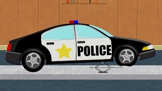 Police Car Garage  Kids Toy Garage [upl. by Eenaej]