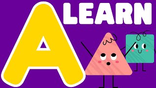 ABC Phonics Song and Shapes  English Alphabet  ABC Song  Alphabet Song  abcsong videoforkids [upl. by Kimberli430]