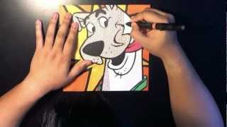 Pop Art Drawing  SCOOBY DOO BLEEBO ART [upl. by Nauh965]