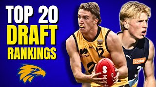 Top 20 AFL Draft Rankings for the West Coast Eagles [upl. by Keldah]