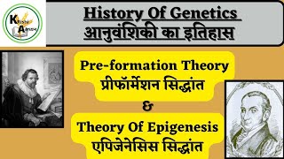 History of Genetics आनुवंशिकी का इतिहास  Preformation theory amp Theory of Epigenesis genetics [upl. by Ilyk]