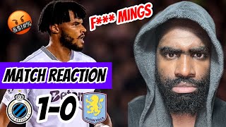 Club Brugge 10 Aston Villa Match Reaction  🤬😤 [upl. by Annaujat]