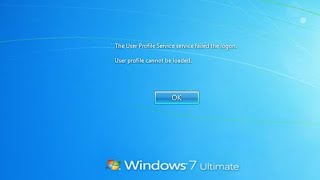 Tidak bisa login quotUser profile cannot be loadedquot Windows 7 [upl. by Hackett]