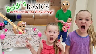 Escape the Babysitter Baldi in Real Life Baldis Basics [upl. by Manbahs]