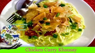 Chicken Curry Khow Suey Recipe Chicken Curry Khow Suey Step by Step Recipe shahicookingwithNahid [upl. by Ttelrats]