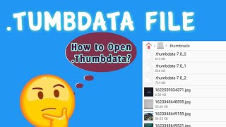 How to open thumbdata file [upl. by Roskes279]