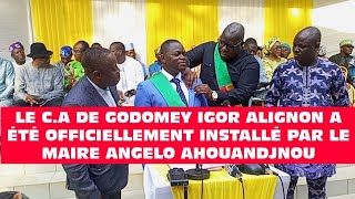 APRÈS 02 ANS DINTÉRIM LE CA DE GODOMEY A ÉTÉ OFFICIELLEMENT INSTALLÉ DAH DOHOUNDO EN PARLE [upl. by Aspasia]