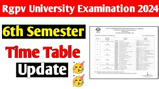 Rgpv 6th semester time table update 🥳 Rgpv latest update [upl. by Philipp890]