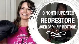 RedRestore Laser Cap Before amp After Results 3 month Update Review LLLT Hair Growth Therapy [upl. by Oruntha]