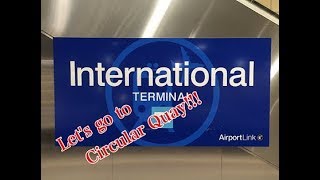 Sydney International Airport station to Circular Quayto city NSW train trip review [upl. by Lynsey]