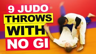 9 Basic Judo Throws Without A Gi  NoGi Judo Mechanics [upl. by Maag]