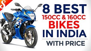 8 Best 150CC Bikes to 160CC Bikes in India with Price amp Other Important Information [upl. by Ajiam]